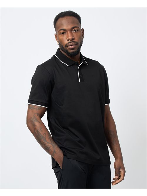 Armani Exchange black polo with contrasting stripe ARMANI EXCHANGE | XM000739-AF10364UC001